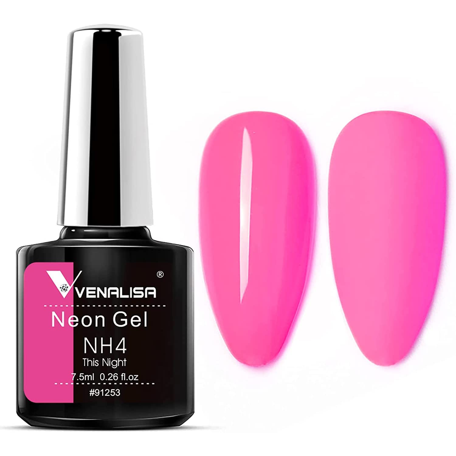 VENALISA Pink Neon Gel Nail Polish Summer Bright Neon Color Soak Off Gel Polish Nail Art Manicure Salon Designs Home DIY Use NH04-image-43