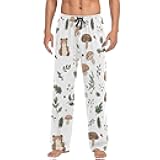 Men's Pajama Pants with Pockets Sleepwear Lounge Pants Stretch Casual Mushroom Bear S