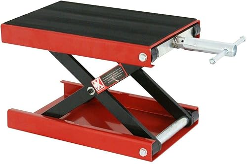 1100 LB Rojo Motocicleta Scooter Crank Stand Mini Scissor Lift Jack ATV Dirt Bike