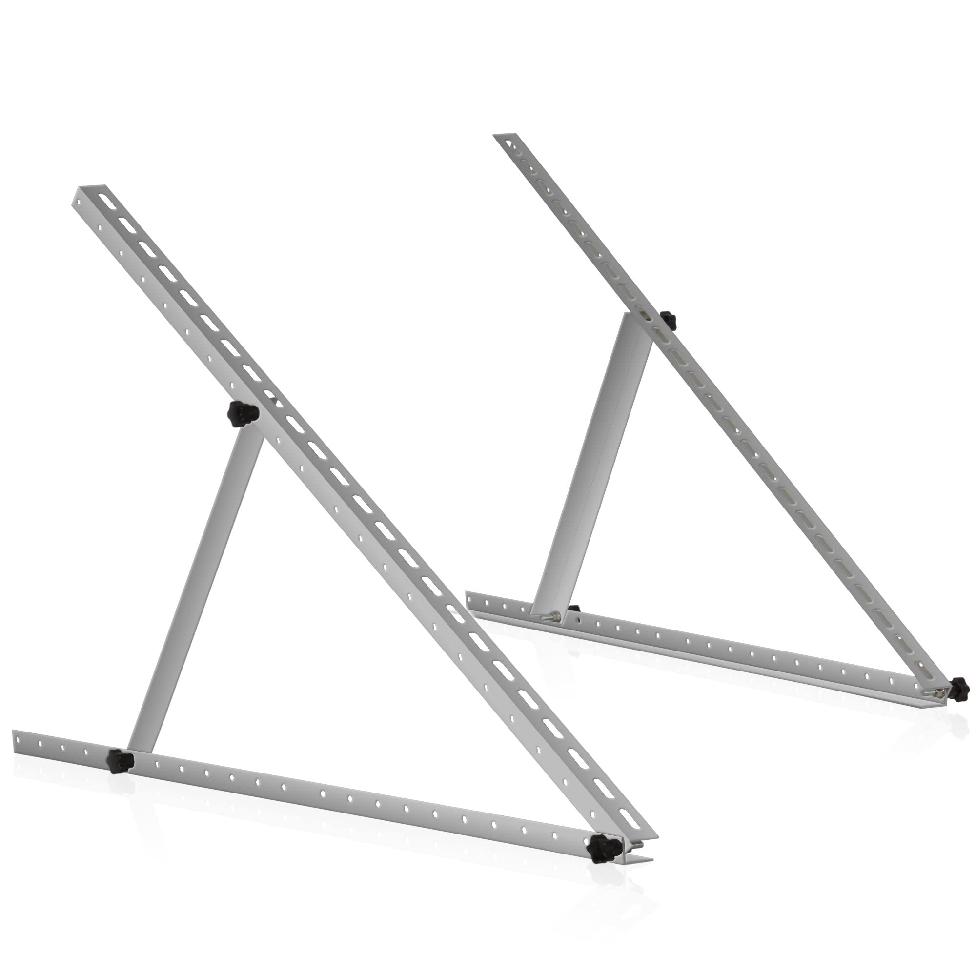 Zelsius Universal Solarmodul Halterung Set mit verstellbarem Winkel von 0 bis 90° | 114 x 3 x 3-114 cm | Panelhalterung, Aluminium Montageset für ein Panel | Befestigungsset, Solarmodulbefestigung