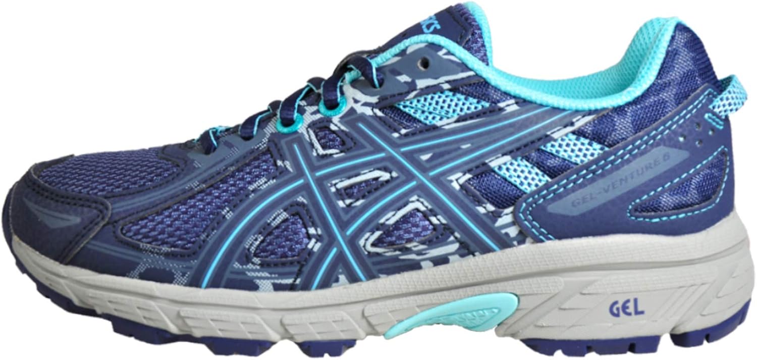 ASICS Women's Gel-Venture 6 Running Shoes, 10M, Indigo Blue/Aruba Blue/Mid Grey