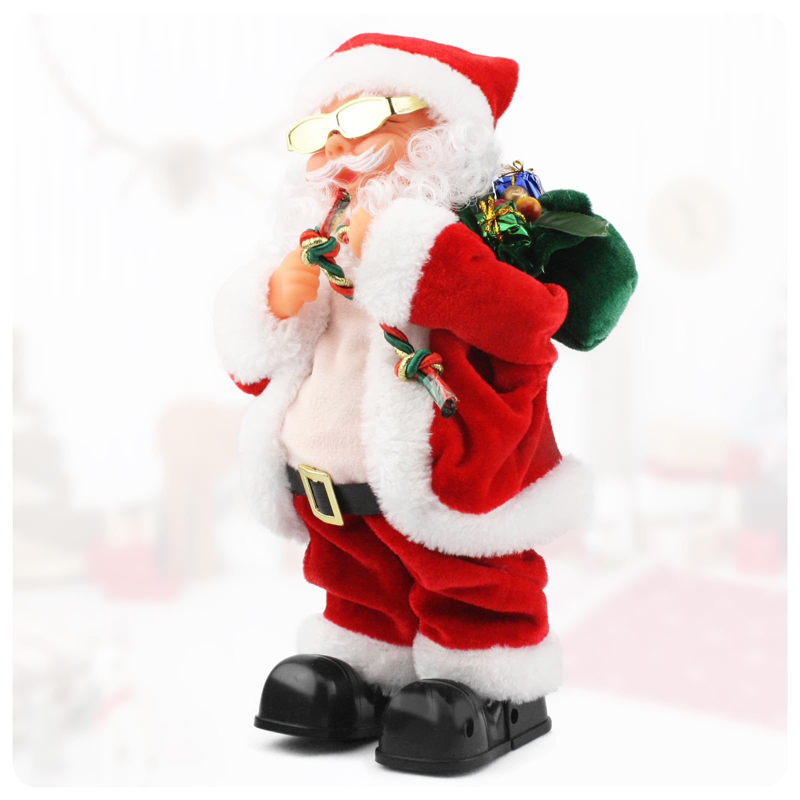Electric Santa Claus, Shaking Head feet Singing Dancing Chrismas Toy Christmas Dolls Christmas Electric Dancing Music Santa Claus Doll Xmas Gift