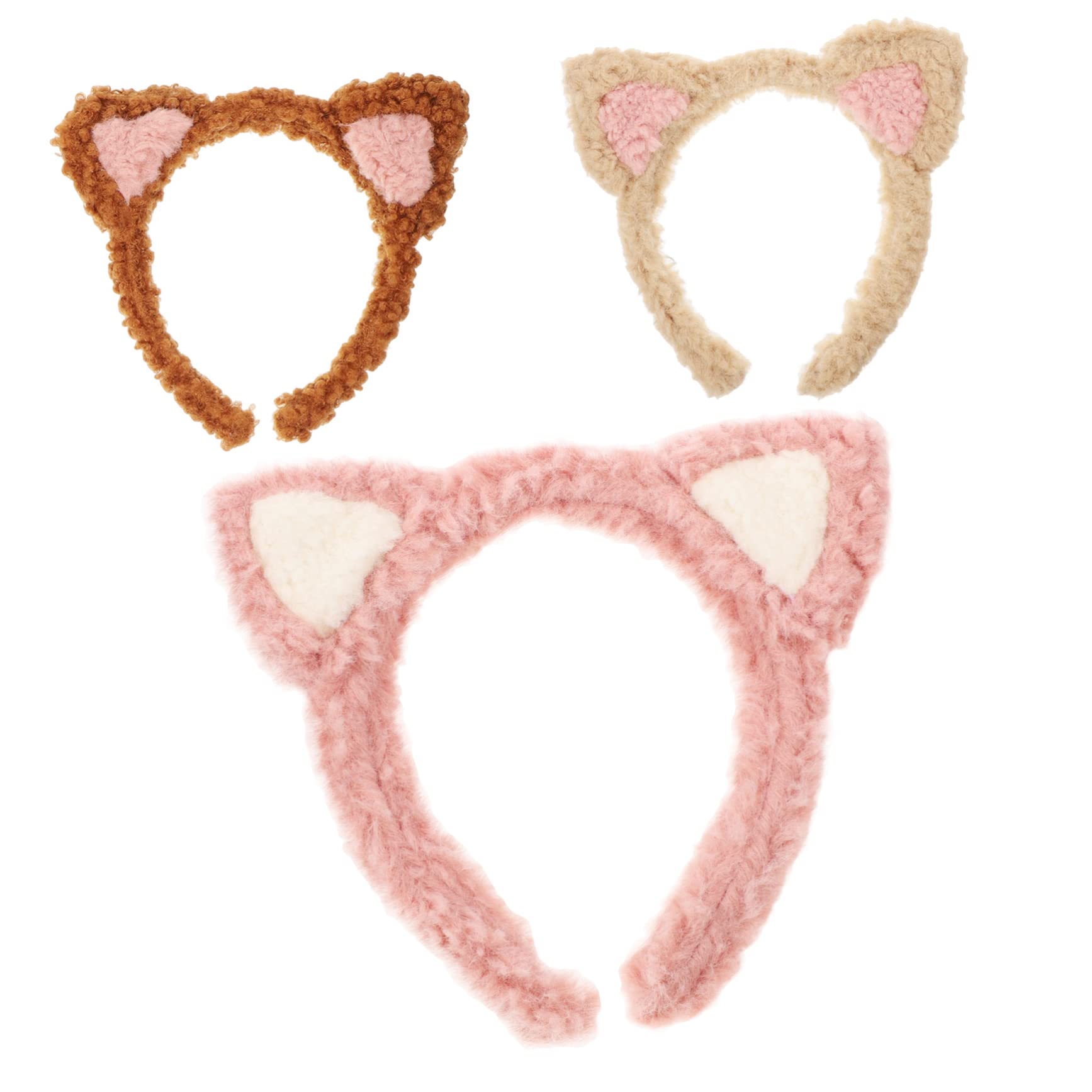 minkissy 15pièces Bandeaux Mignons à Oreilles De Chat De Accessoires Doux Pour Soins Peau Lavage Du Visage Et Maquillage Coloris