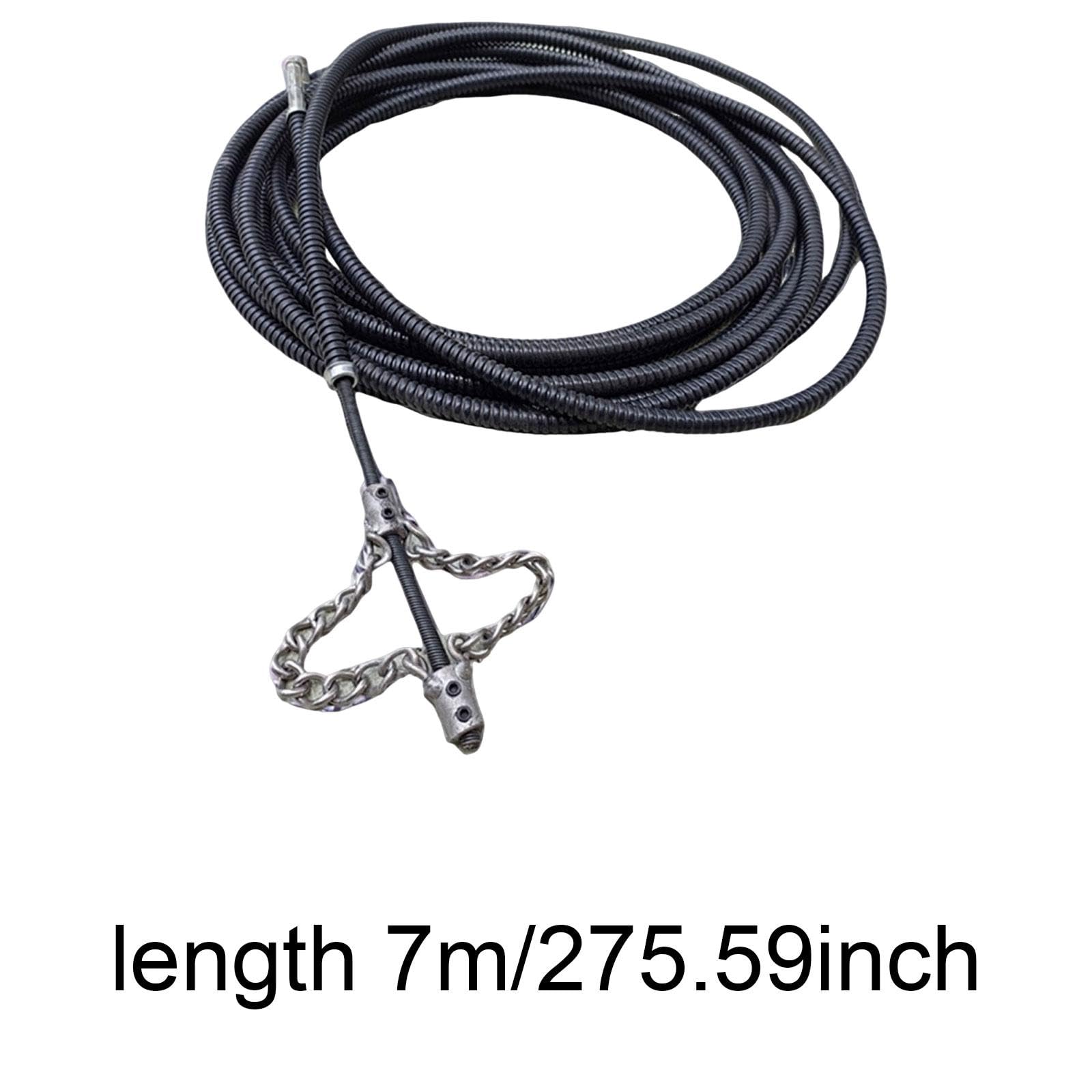 Desatascador Flexible de Tuberías, Taladro Barrena de Metal, Herramienta Manual Resistente para Eliminar Obstrucciones, Ideal para La Limpieza de La C, 7 M