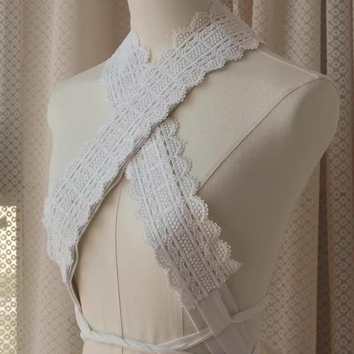 CAMDOM Japanese Kimono Collar Core Kimono OBI Belt Collar Lining Yukata Robe Accessories, White