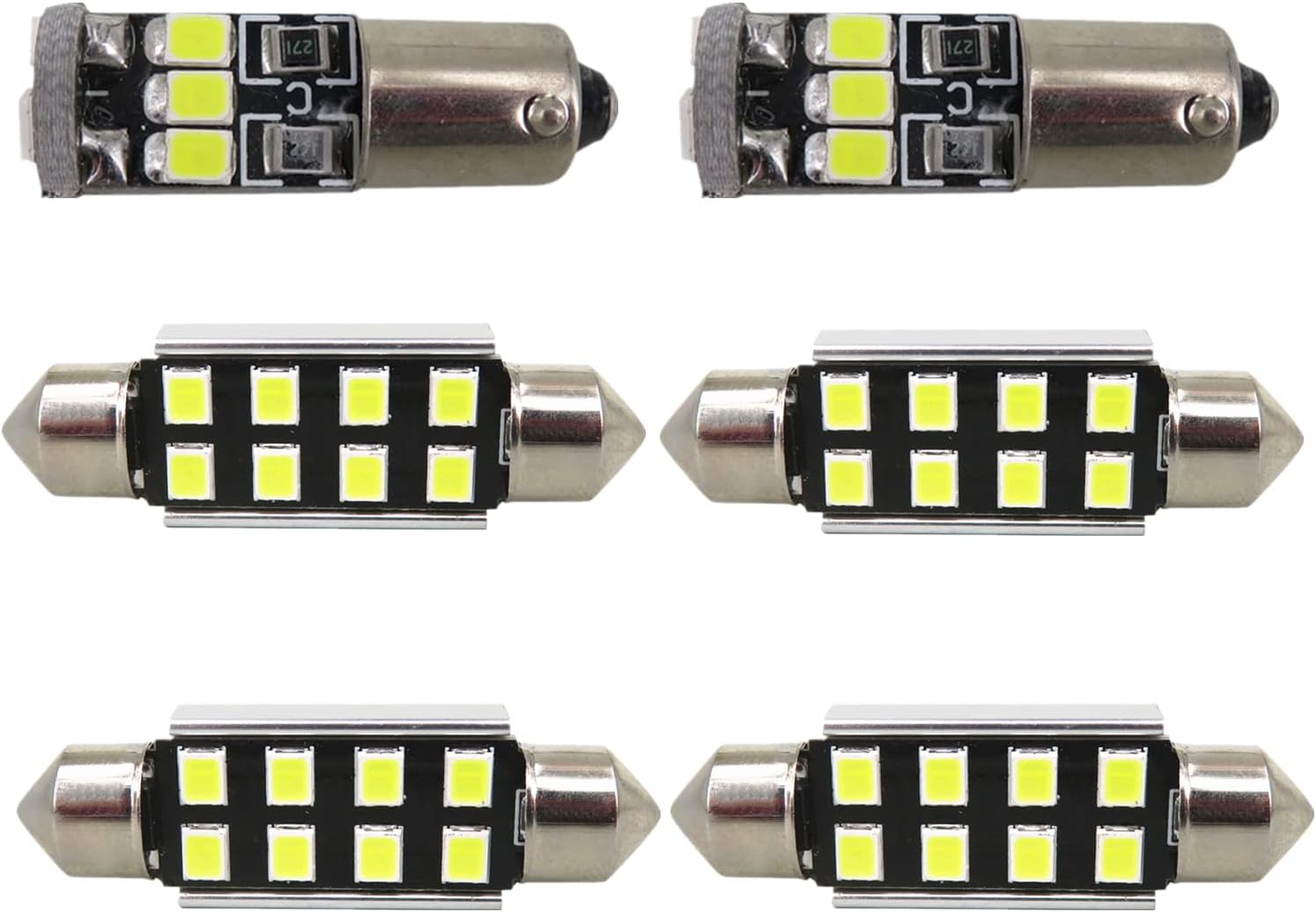 WLJH 15pieces 6000k Pure White Super Bright 2835 Chip Error Free Canbus Car LED Interior lighting Package Kit for BMW 3 Series - E36 M3 318i 318is 318ti 323i 323is 328i 325i