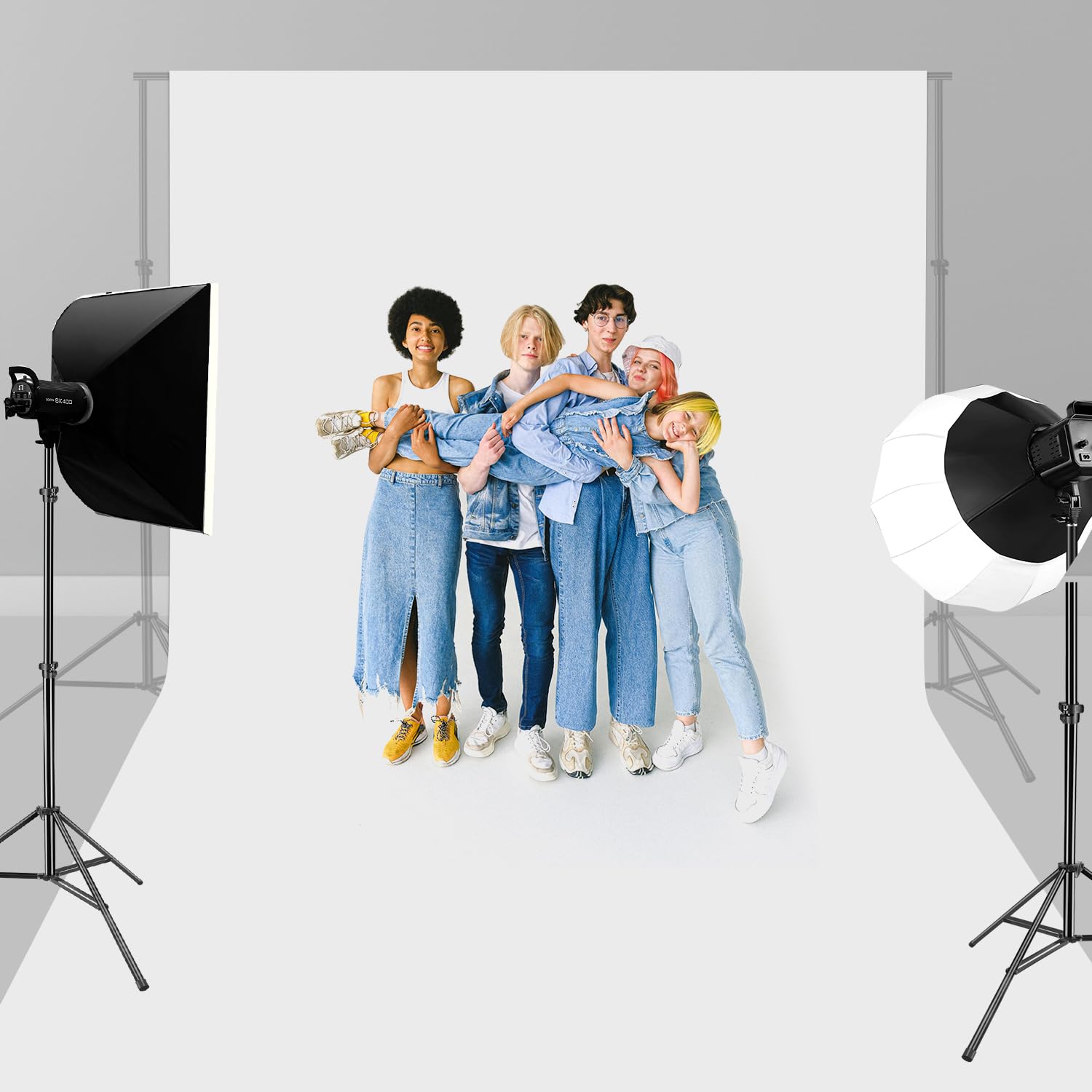 Hemmotop - Fondo blanco para fotografía (3 x 3,7 m), color blanco