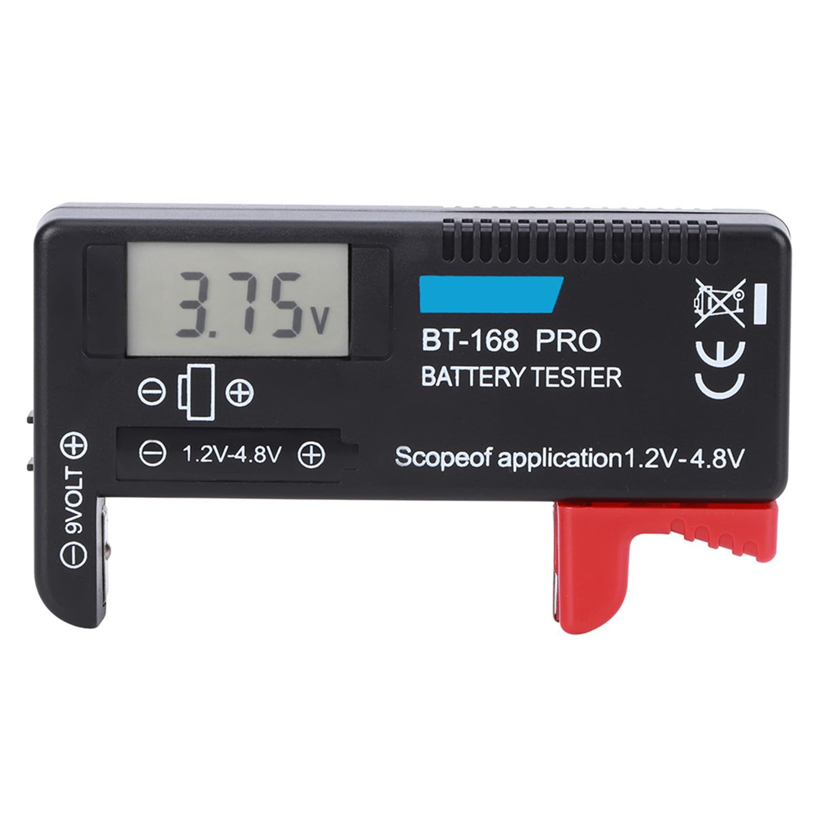 Tester Digitale della Batteria BT-168PRO, Tester del Livello di Durata della Batteria con Display LCD per CR2032 LR44 L736 6F22 9V AAA AA D C 16340 14500 10440, ecc.