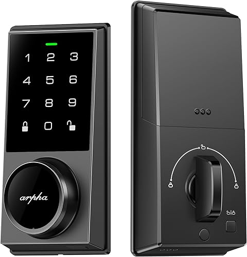 Cerradura de puerta de entrada sin llave con 50 códigos, cerrojo de teclado con contraseña antimiradas, cerradura de puerta digital para puerta