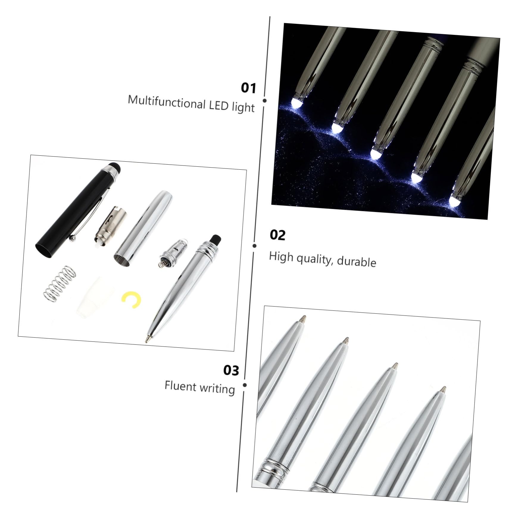 Touch Screen Stylus Pen Capacitiva Nera 10 Pezzi per Tablet