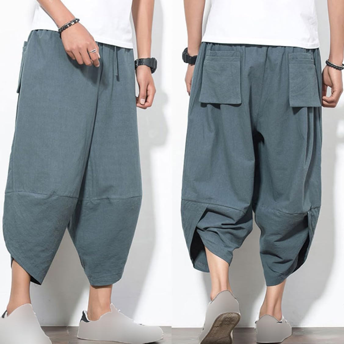Amazon | [lsjdln] サルエルパンツ メンズ コーデ ワイドパンツ