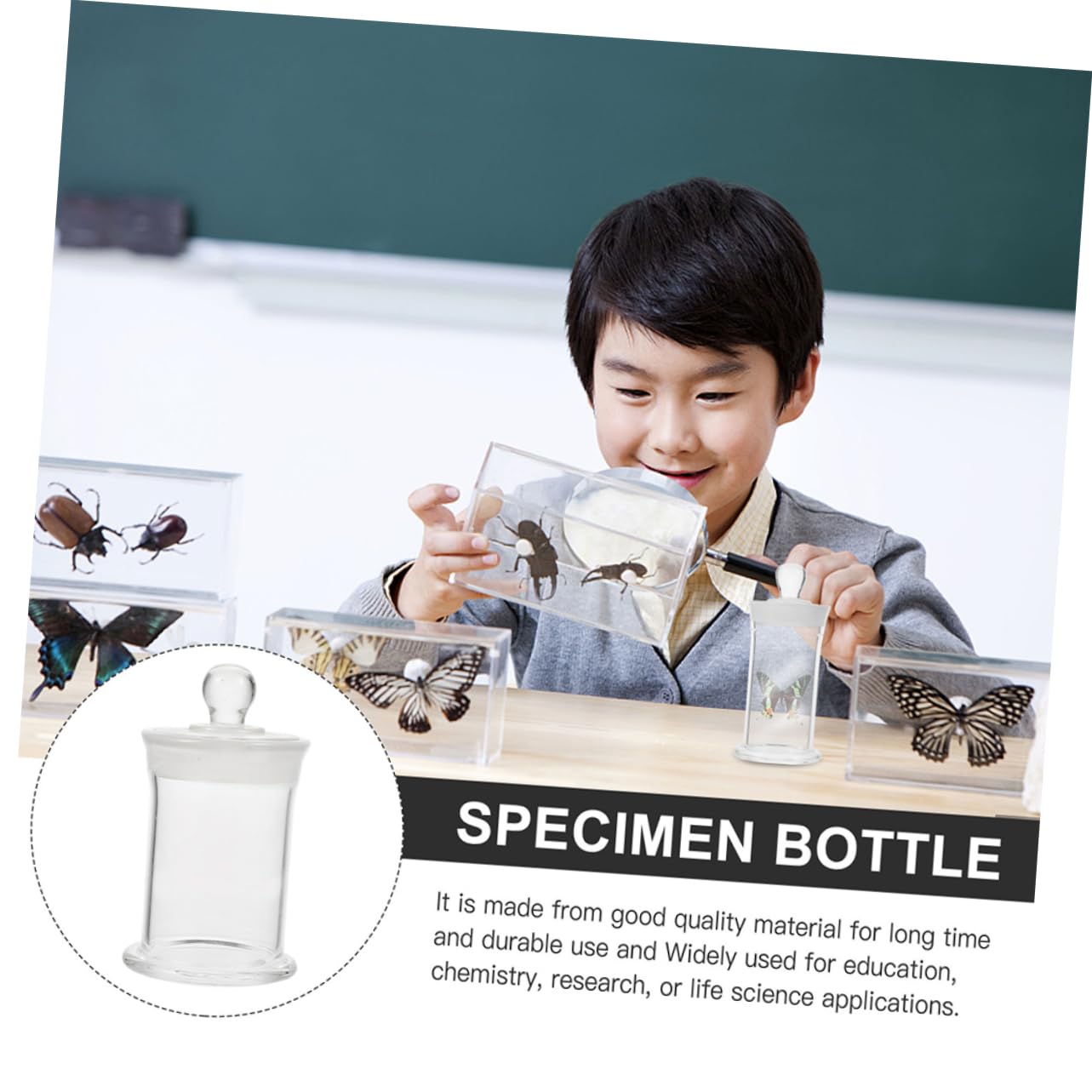 MAGICLULU 2piezas Botellas de Muestra Borosilicato Frascos para Almacenamiento y Experimentos