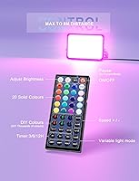 Vista 8 de Luz de inundación LED para exteriores, 500 W, equivalente a 50 W, RGBW de 50 W, reflectores para exteriores con control remoto, iluminación