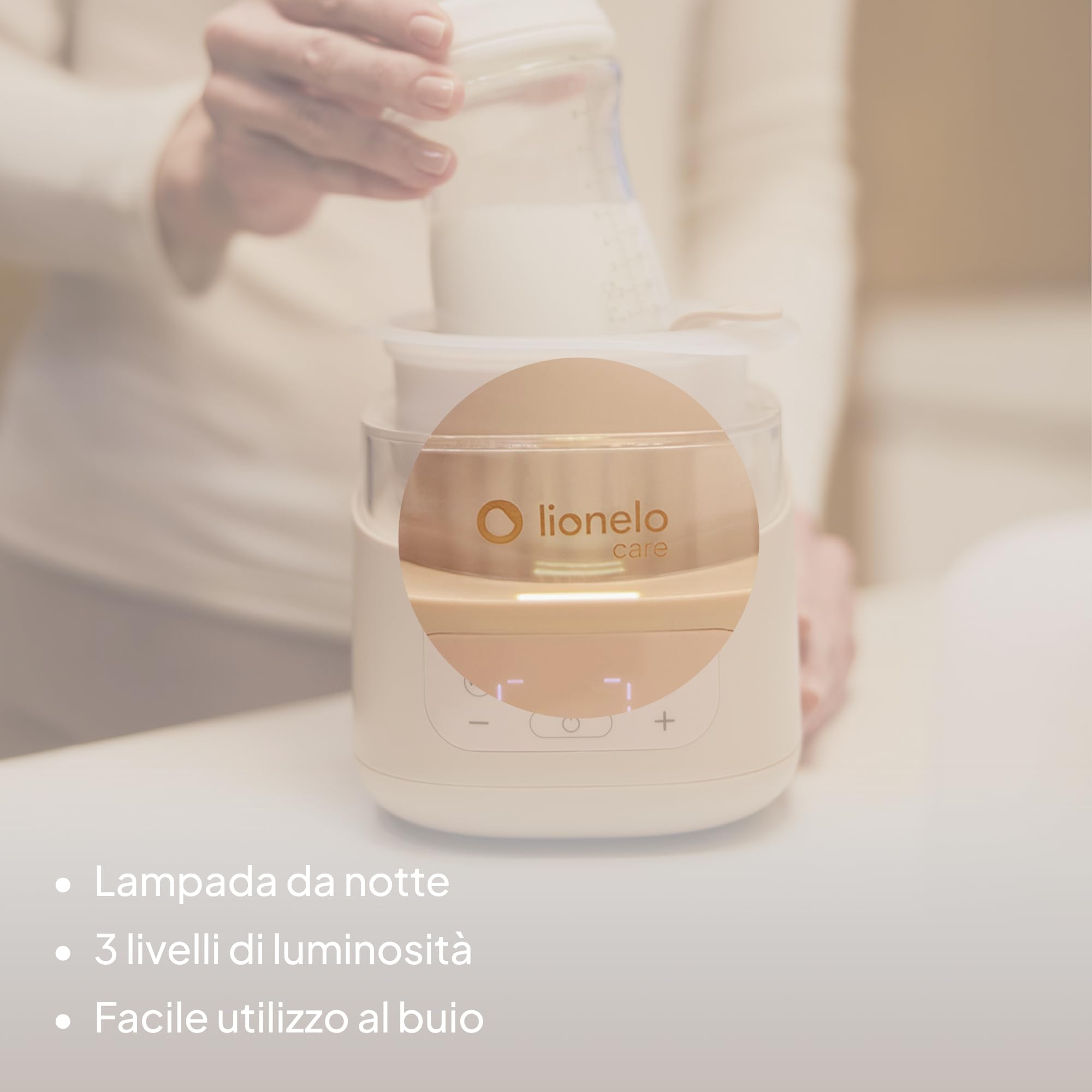 Lionelo Thermup 4.0 Scaldabiberon Neonato e Scaldapappa 6 in 1, Riscaldamento Rapido, Sterilizzazione, Scongelamento, Mantenimento Temperatura, Contenitore Rimovibile, Spegnimento Auto, 400 W