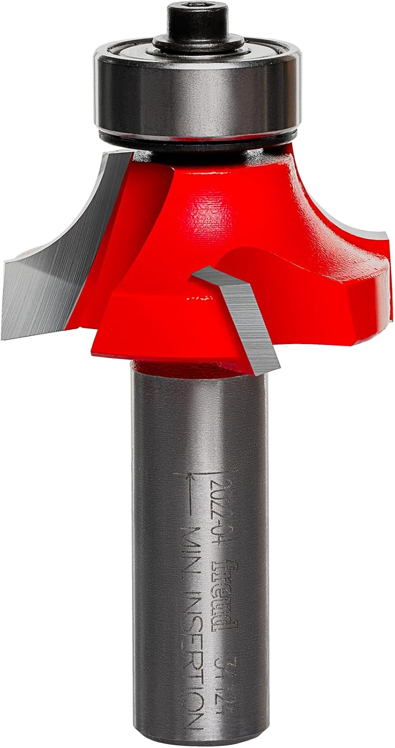 Freud 34-124: 3/8" Radius Rounding Over Bit with 1/2" Shank, 2-5/8" Overall Length