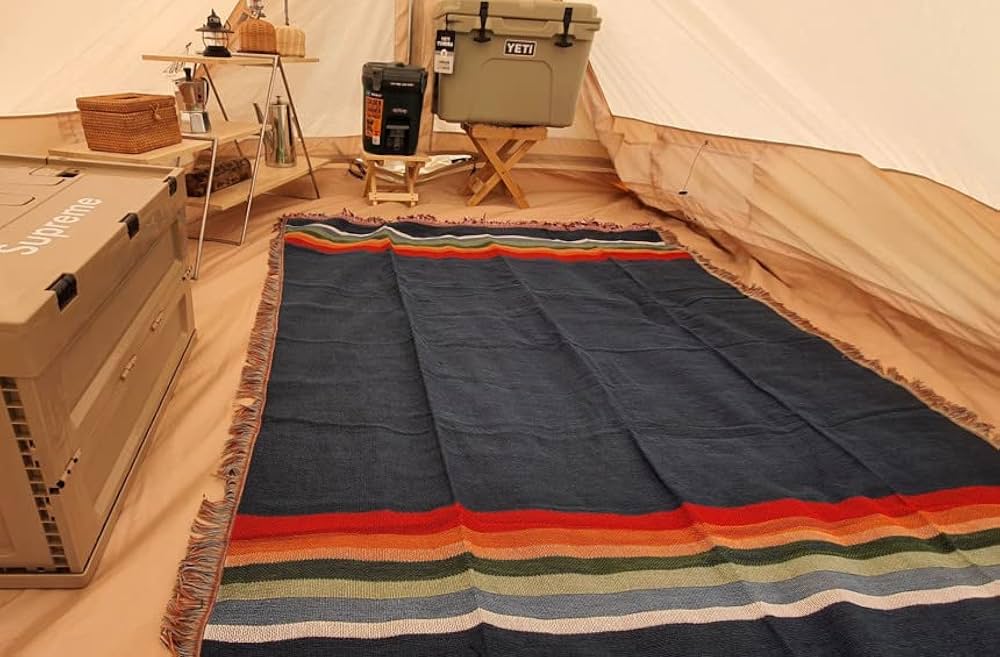 Amazon.co.jp: メキシカンラグ ネイティブ柄 幾何学 オルテガ柄