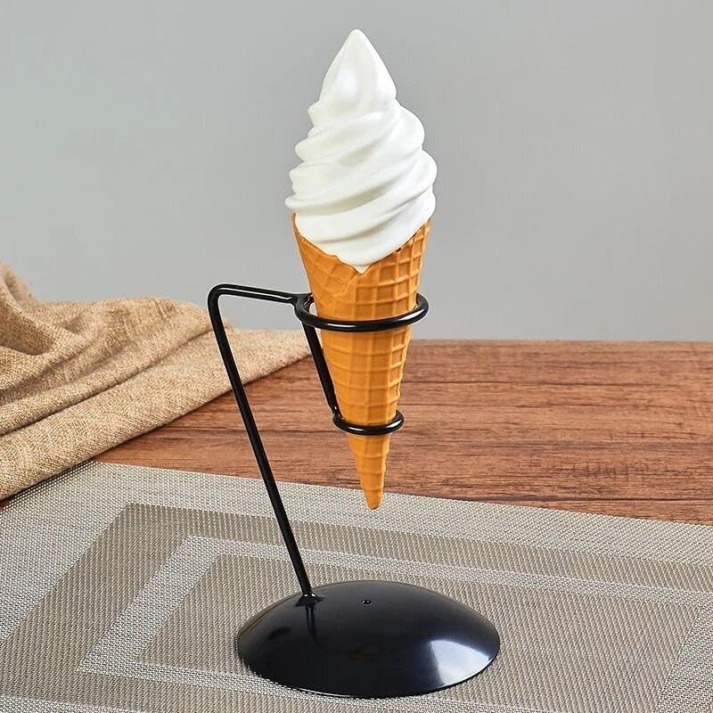 ワッフルコーンソフトクリーム フルーツ フェイクスイーツ 食品サンプル アイス Amazon | ☆本物そっくり☆ 食品サンプル 実物大 ソフトクリーム
