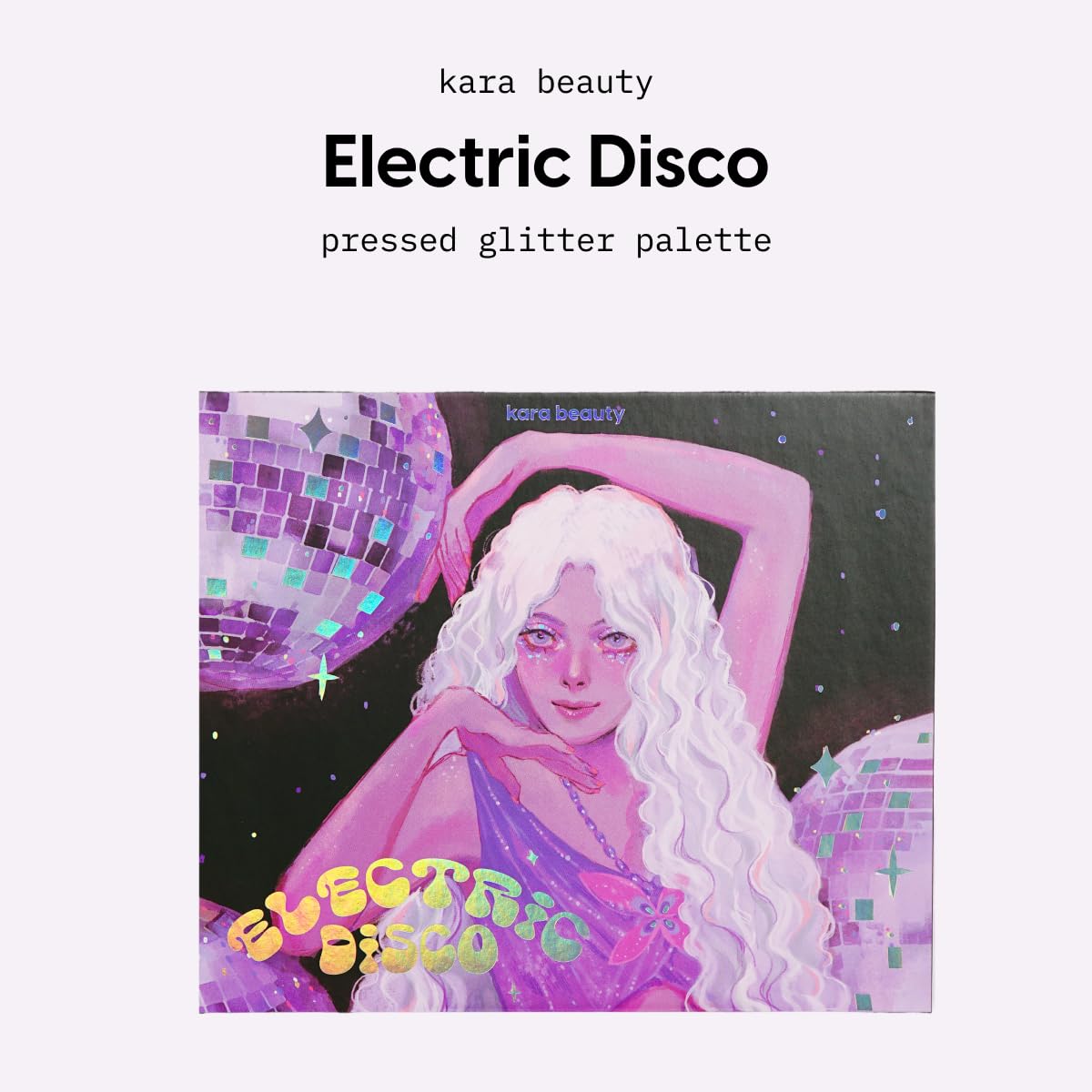KARA BEAUTY ELECTRIC DISCO - Palette di ombretti glitterati pressati in 30 colori, per viso, corpo e occhi, senza bisogno di colla, glitter grossi e fini, per rave, trucco festival, vibrazioni da