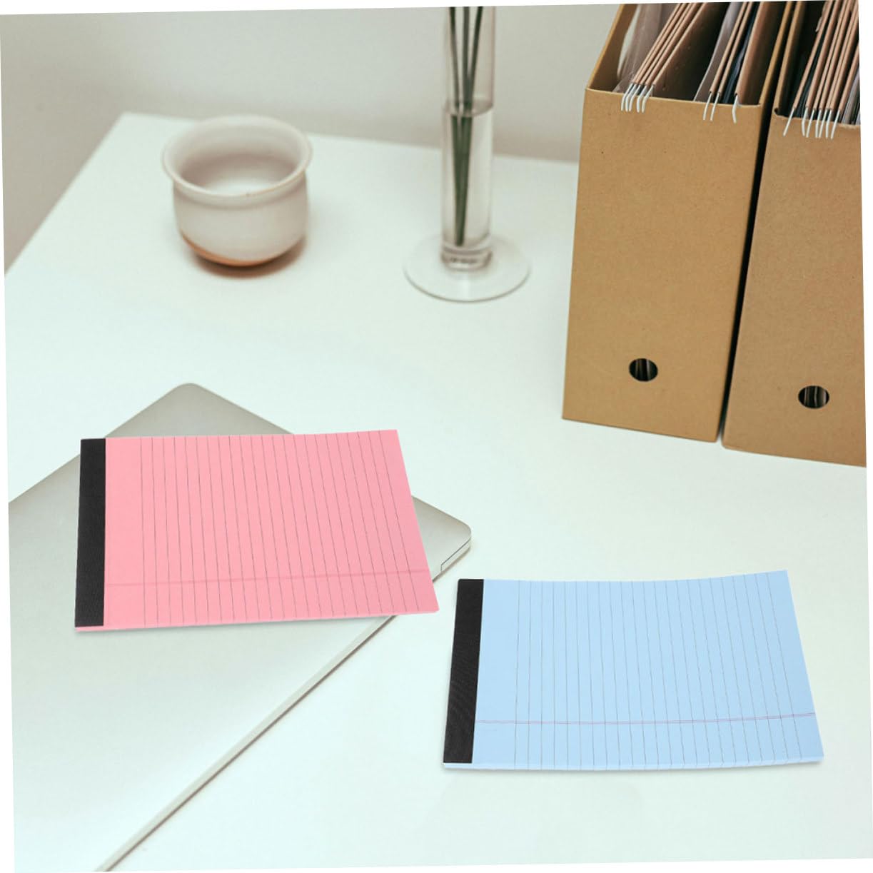 Tofficu 8 Bloc-Notes Juridique Journal Portable LED Lampe De Bureau Cahiers Collège Ligné Dot Journal Bureau Carnets De Notes Non Lignés Cahiers Avec Crayons Onglets Pour