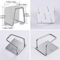 Vista 5 de Adhesive Sponge Holder Sink Caddy for Kitchen Accessories - SUS304 Stainless Steel Rust Proof Waterproof, Quick Drying (2 Pack)