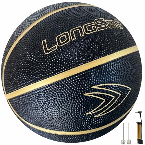Longsail Size 4 Basketball,25.5 Inch Premium Rubber,Youth Toddler Kid with Pump for Indoor Outdoor, and Pool Basket Balls 8-12 Old(Deflated)