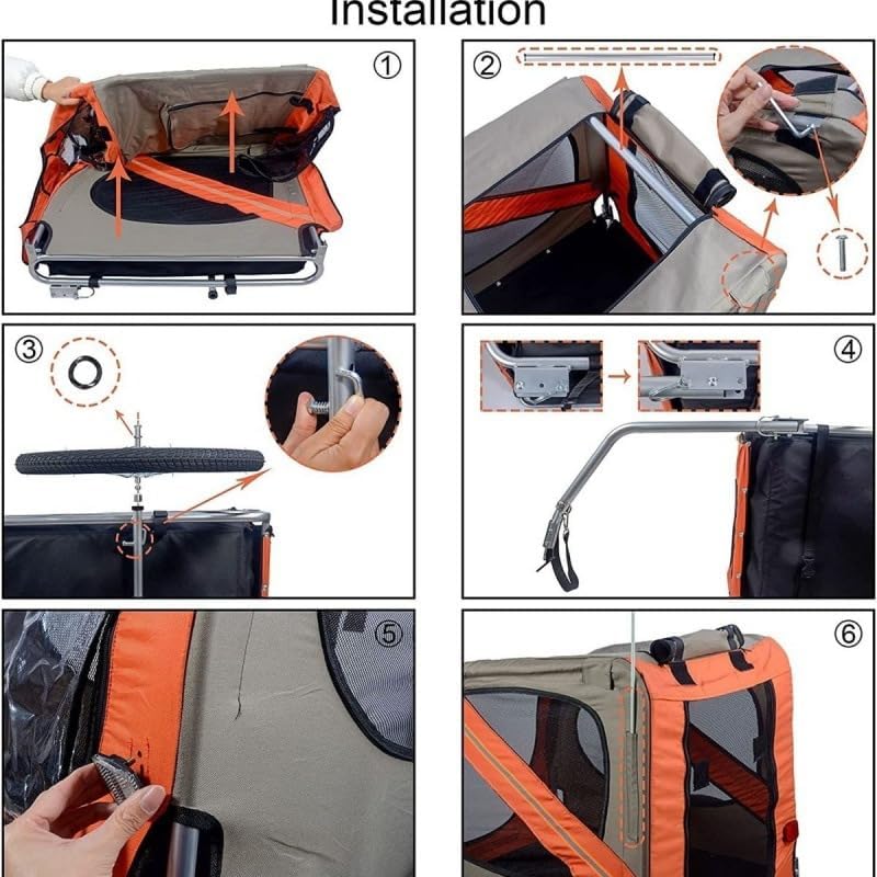 Pet Bike Trailer,Dog Bicycle Trailer,Supports up to 40 kg,Pet Cart Bicycle Carrier,Universal Bicycle Coupler,for Carrying Dog