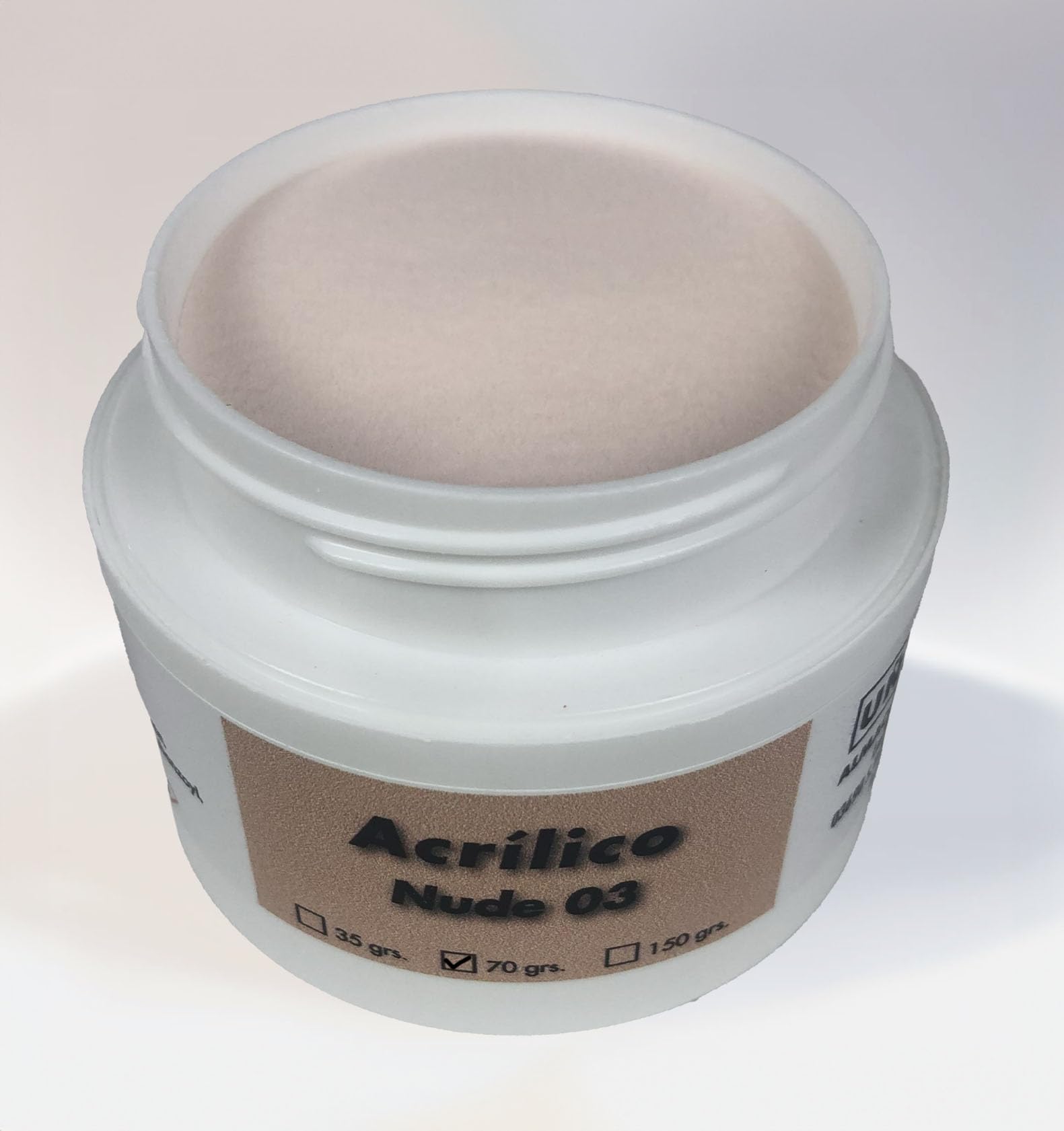 Polvo Acrílico Nude 03-70gr- Uñikas- Acrylic Powder Nude 03-70gr- Polvo para uñas Acrilicas