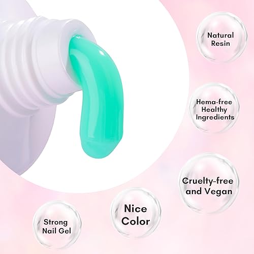 Vista 13 de Makartt - Gel de uñas de polietileno, 1.7 oz (50 ml), constructor, extensión, fortalecedor, gel de color duro, multifuncional, larga duración, fácil