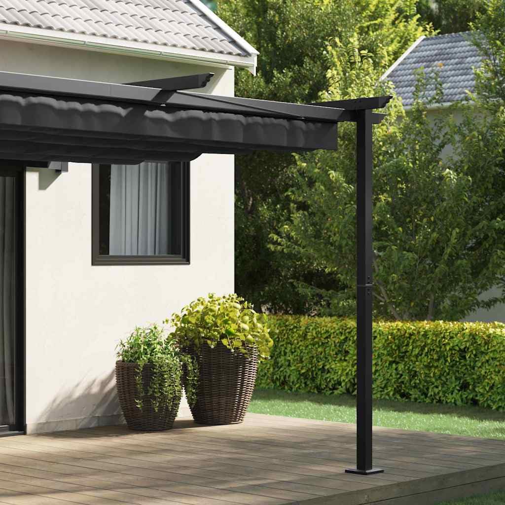 Générique Pavillon Anthracite 300 x 300 x 200 cm Polyester,Maison & Jardin,Pelouses & Jardins,Vie en extérieur,Structures extérieures,Auvents & abris,4003972