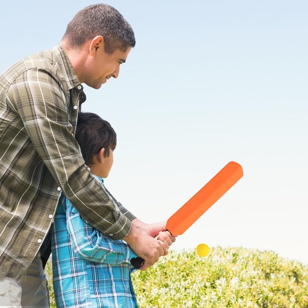 GANAZONO Kids Cricket Set: 4pcs Foam Cricket Bat with Balls Plastic Baseball Bat Exercising Bat Backyard Cricket Sets Baseball Training Game for Kids Adult
