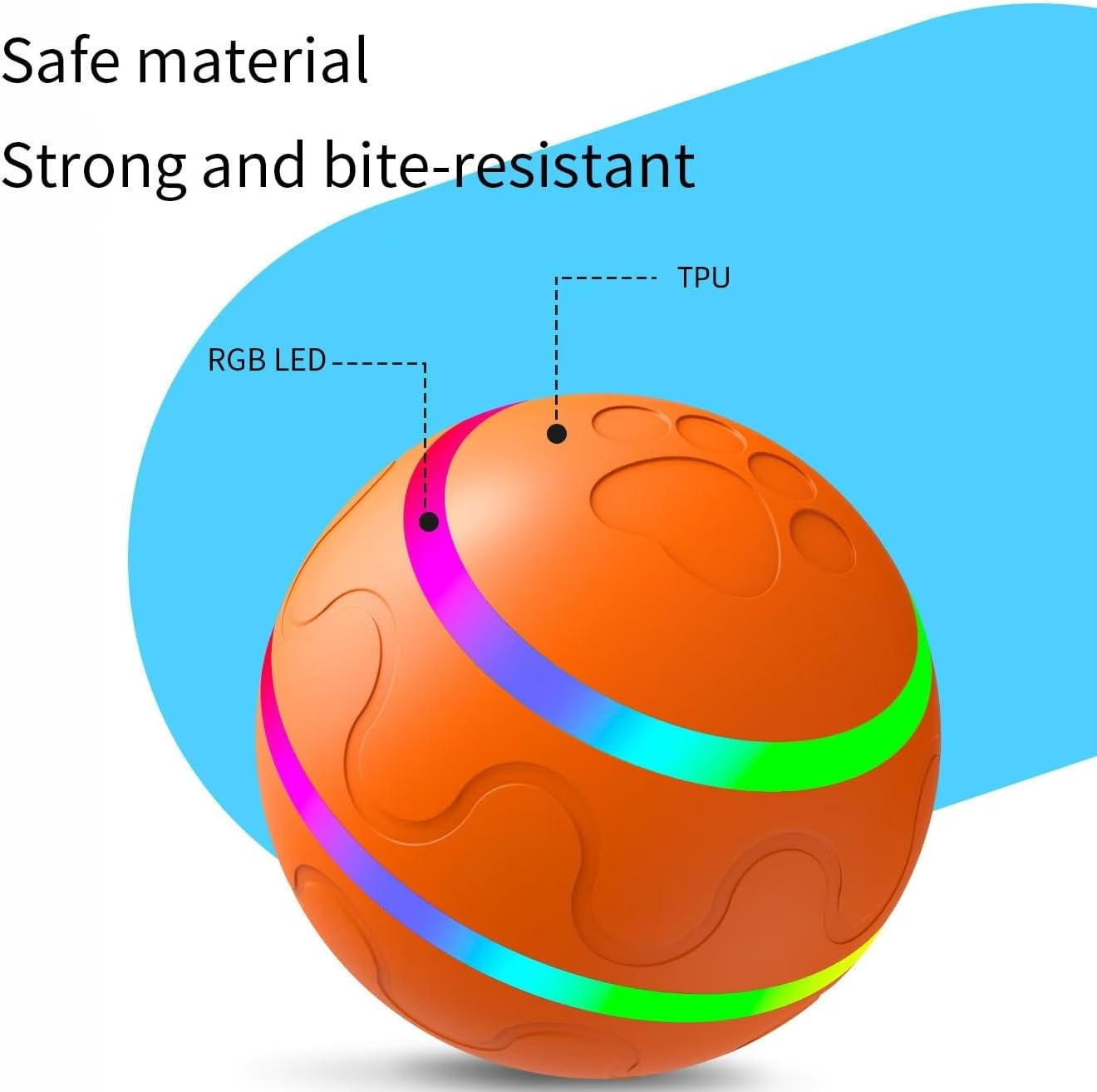 Remote Control Dog Toy, Moving Dog Ball, Dog Toys Interactive, Remote Control Peppy pet Ball for Dogs, has Two Modes, is The Best and Most Interesting Gift for Dogs (Orange Color)