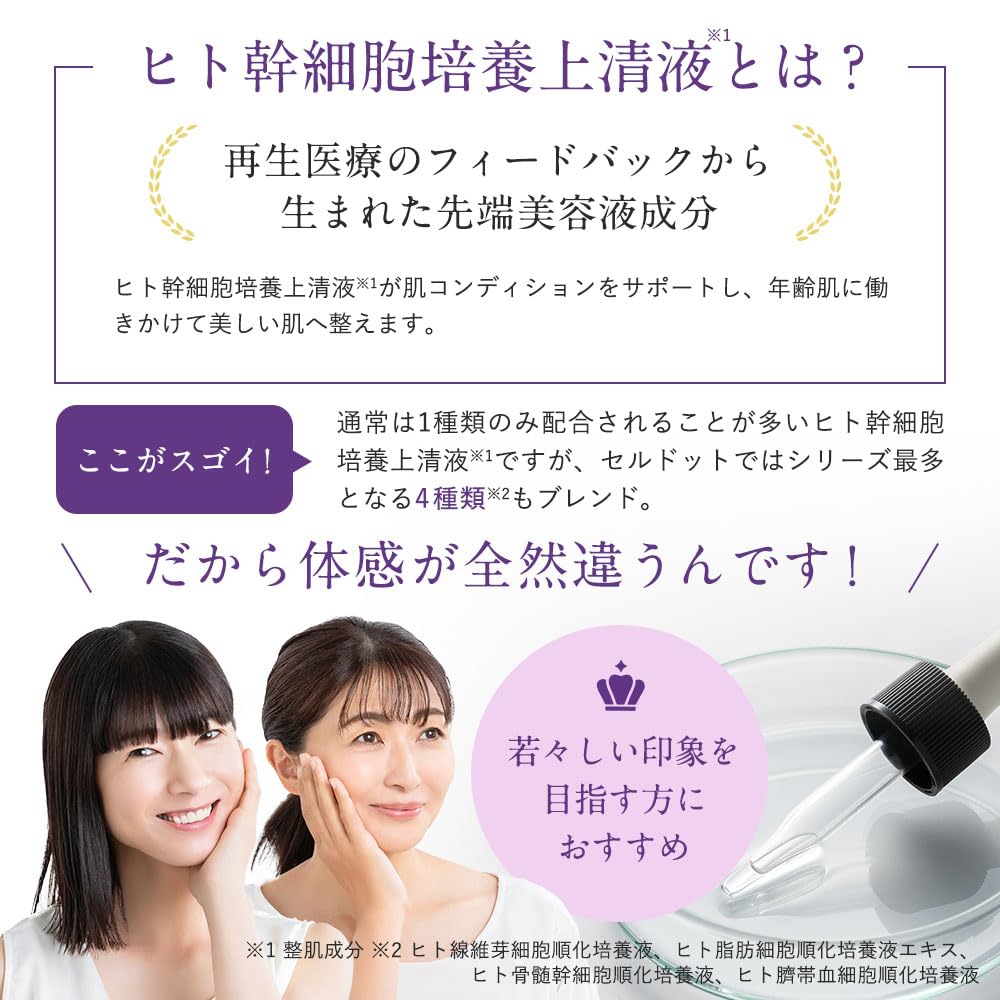 Amazon | セルドット 導入美容液 20ml 4種のヒト幹細胞培養液 NMN