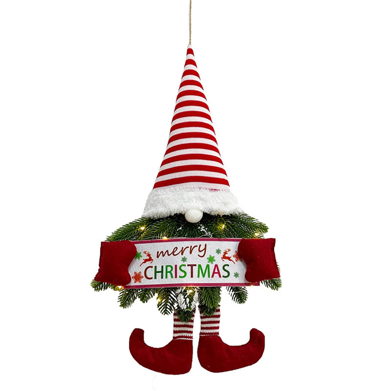 Kalttoy Christmas Hanging Ornaments Faceless Old Pendant Decors with Ropes for Christmas Tree Home Decor Craft Decors