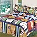 Fancy Collection Blue Red Green Sport Kids/teens 2 Pc Quilt Set Pillow Sham Bedding Twin Size