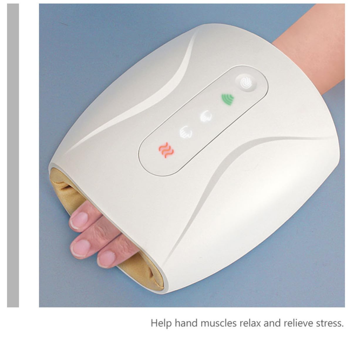 Elektrisches Handmassagegerät für Fingergelenke, 1800mah, Weiß