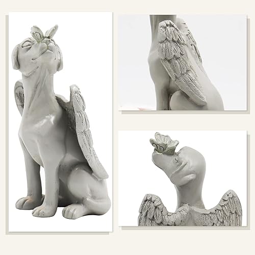 Miniatura 28 de Dnoifne Estatua conmemorativa de perro ángel, piedras conmemorativas para mascotas para perros, regalos conmemorativos de perros ángeles, regalos