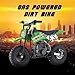 Mini Kid Dirt Bike, 49 CC 2-Stroke Gas Bike with Off-Rode Tire, Suspensions, Disc Brakes, Max Load 160Lbs, Up to 20Mph, EPA Approved (Green)