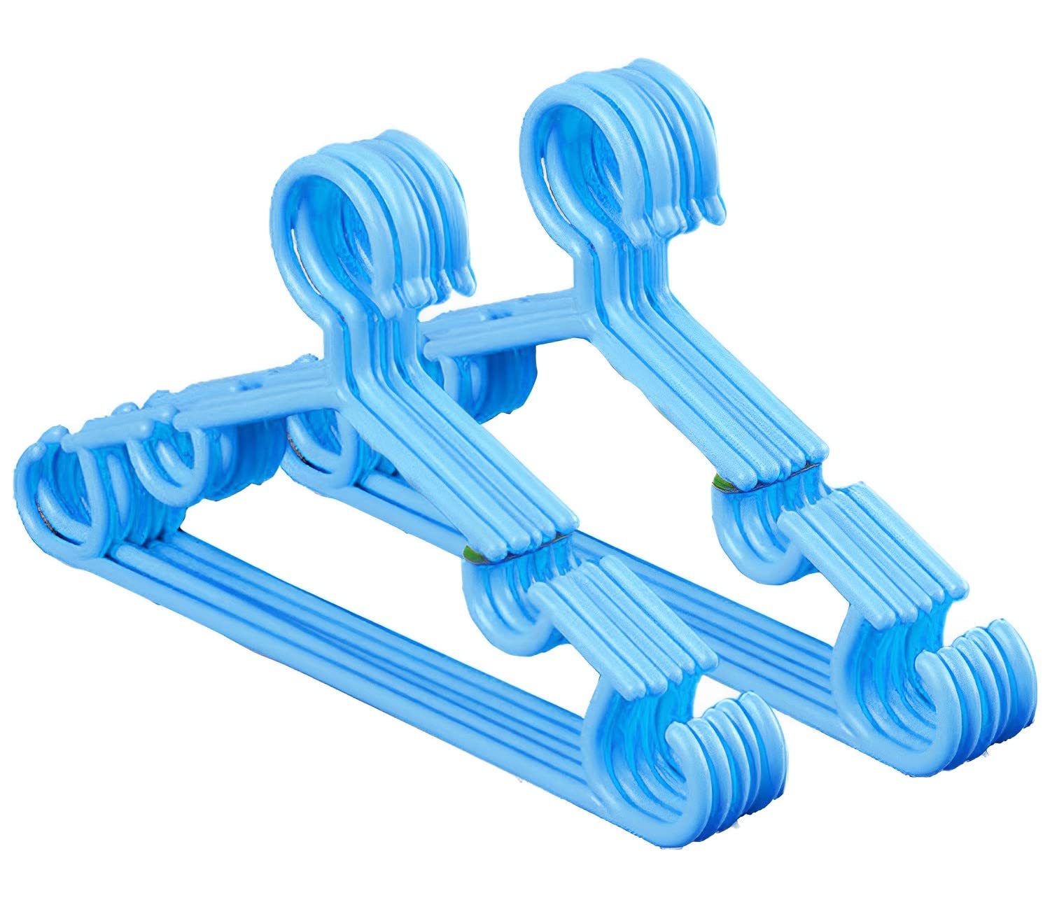 Kuber Industries Anti-Slip Baby Clothes Hanger|Heavy-Duty Plastic Baby Hanger|Hangers for Wardrobe, Closet|Pack of 10 (Sky Blue) (B0C58M6GBB) Amazon Price History, Amazon Price Tracker