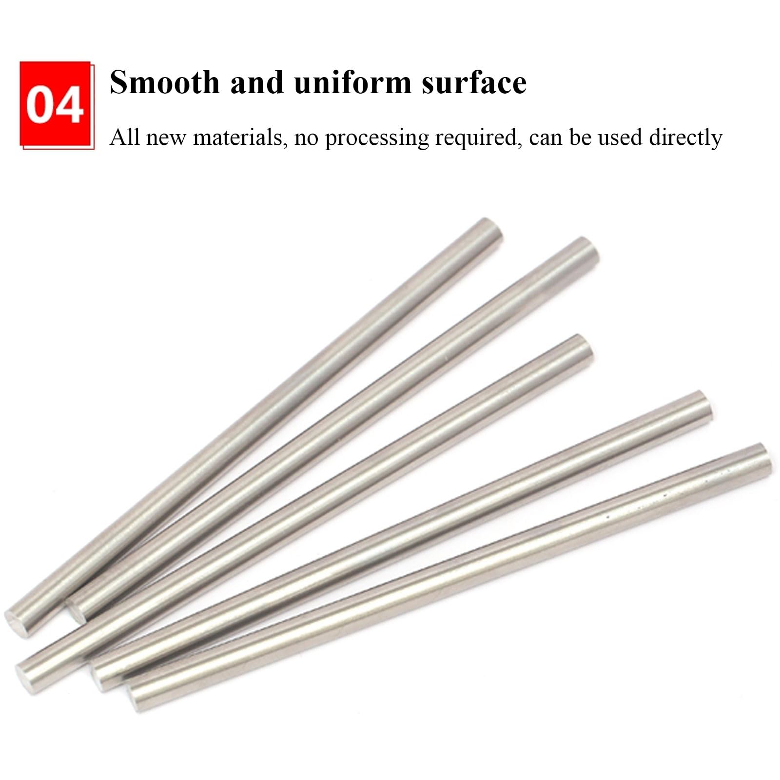 4 szt. okrągłych prętów ze stali nierdzewnej 304 o średnicy 8,5–11 mm, idealnych do majsterkowania i hobby(8.5mm)