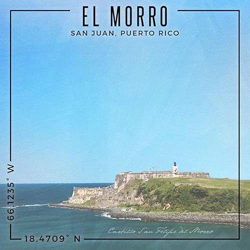 Miniatura 2 de Scrapbook Customs 30059 El Morro San Juan Puerto Rico Coordinates - Papel de recortes de doble cara (12 x 12 pulgadas), 1 hoja