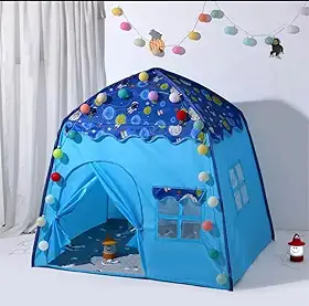 Barraca Infantil Menino Azul Foguete .Grande 1,30x1,30x1,00 COM LUZ