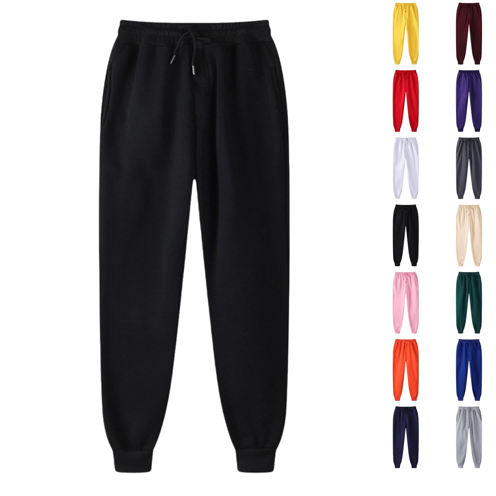 JIEMUXIU Joggers for Men with Pockets Casual Sweatpants Athletic Track Pants Hip-hop Streetwear Baggy Sweatpants Trousers