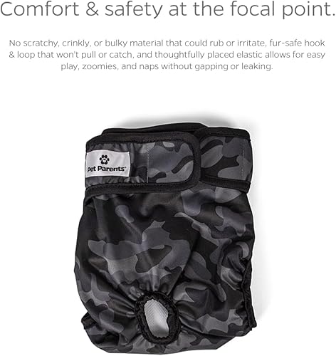 Miniatura 5 de Pet Parents - Pañales y extensores lavables de calidad prémium para perros, paquete de 3 pañales para perros machos y hembras, color camuflaje,