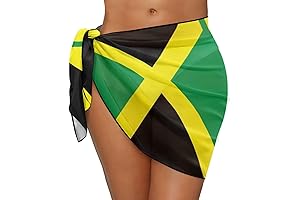 Women's Swimwear Cover Ups Lightweight Pareo: Jamaica's Embroidered Elegance