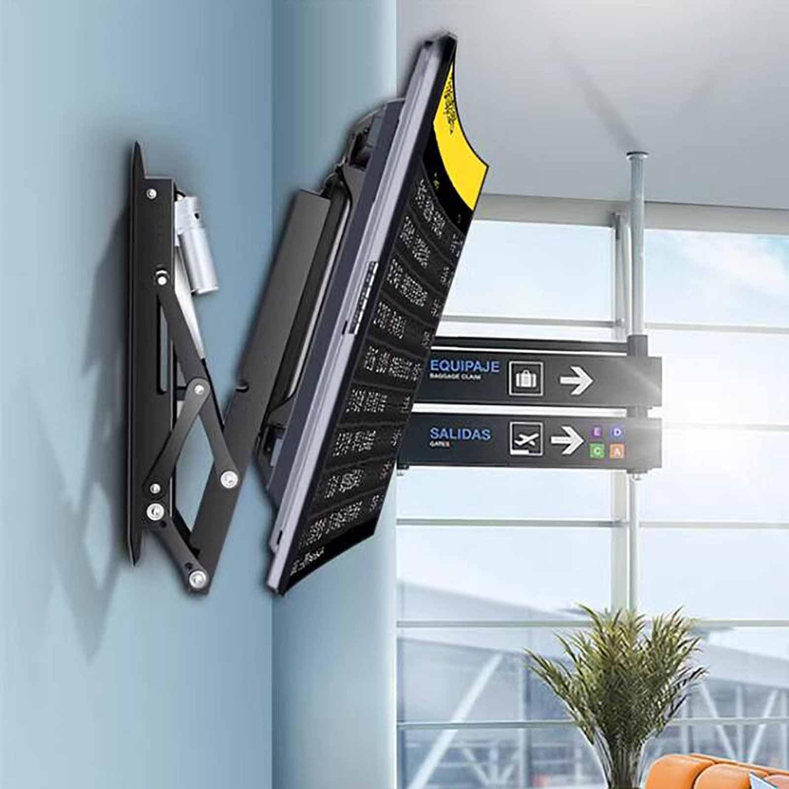 HTTGDGDH Ceiling Tv Mount Stand - Motorised Tv Bracket Stand, With Remote Control Tv Wall Mount, Hidden Drop Down Tv Lift, 0-85° Flip Down Pitched Roof Mount Stand, Telescopic Ele,