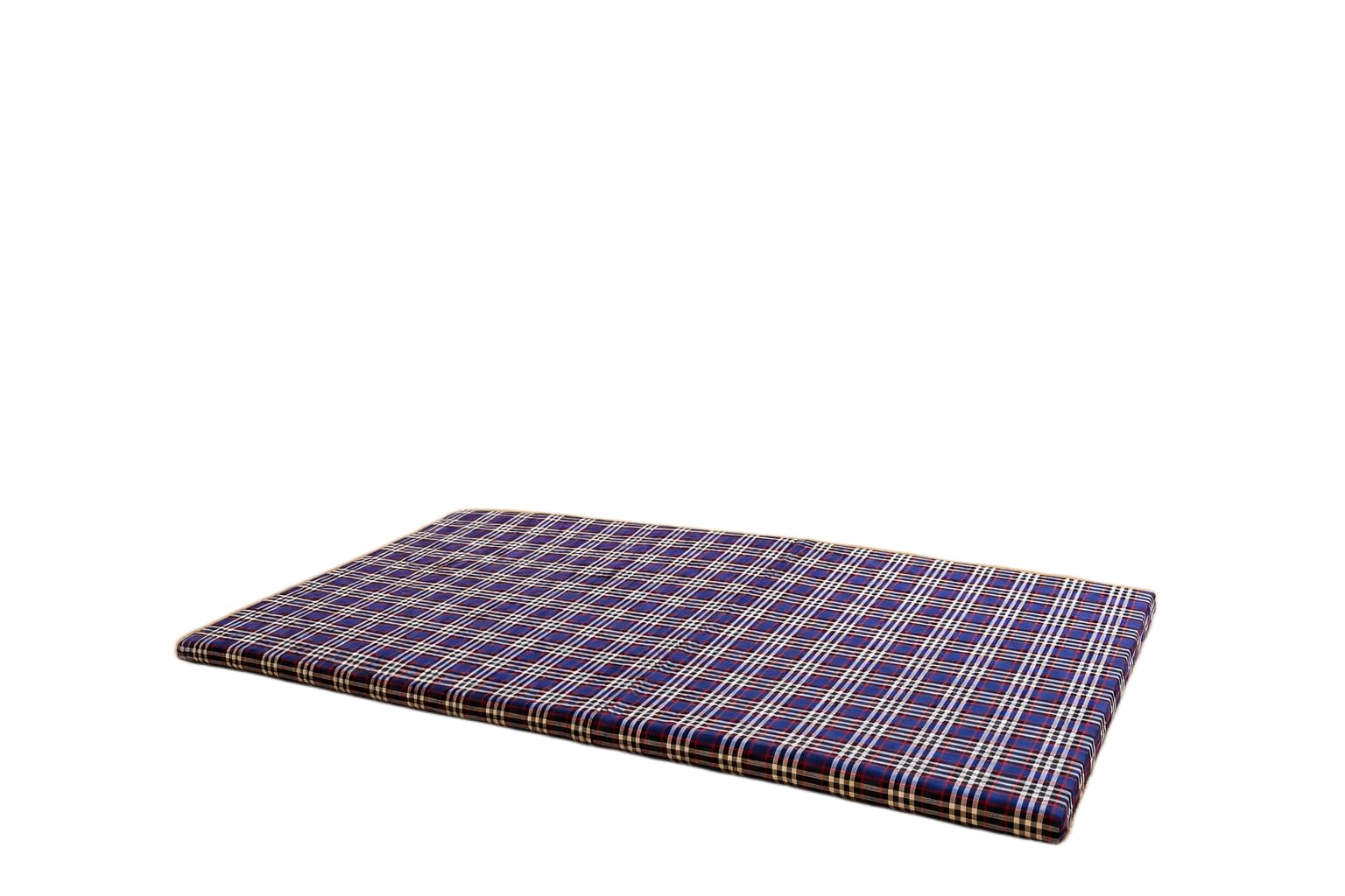 Foam Mattress Tufted Soft Rui Gadda Foldable Gadi Tri Fold for Floor & Bed Striped (King Single Bed 36 x 72 ''Inch) (Blue, Single) Gadda for Home-image-46