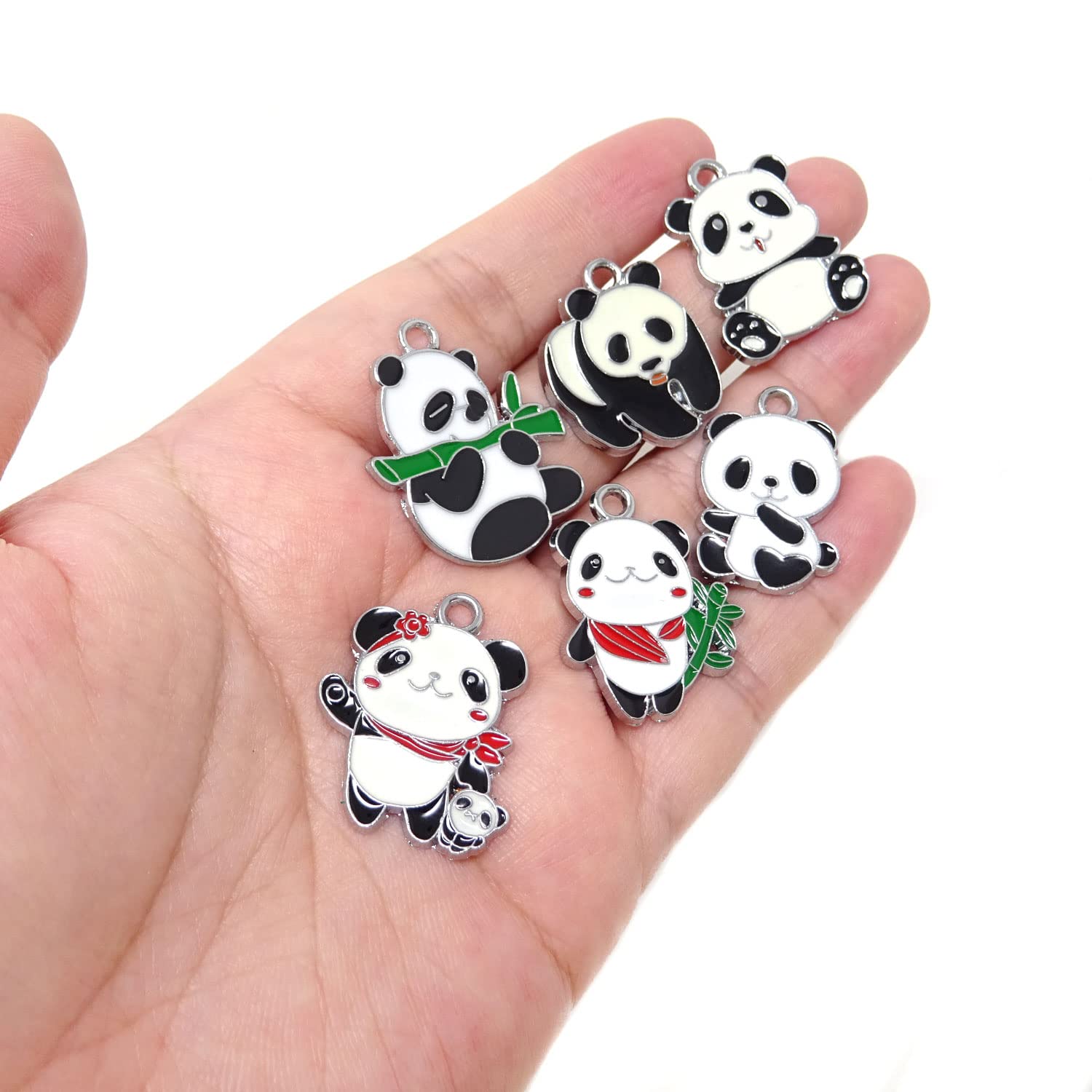 Amazon.com: Honbay 12PCS Alloy Enamel Panda Charms Pendant Cute 