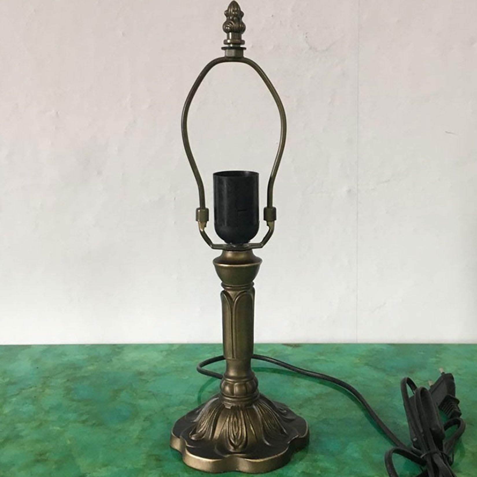 BOTOWI Vintage Tischlampensockel Ersatz, nur Harz Schreibtischleuchte Sockel, 15" hoch Geeignet für 8 Zoll Tiffany Stil Buntglas Lampenschirme