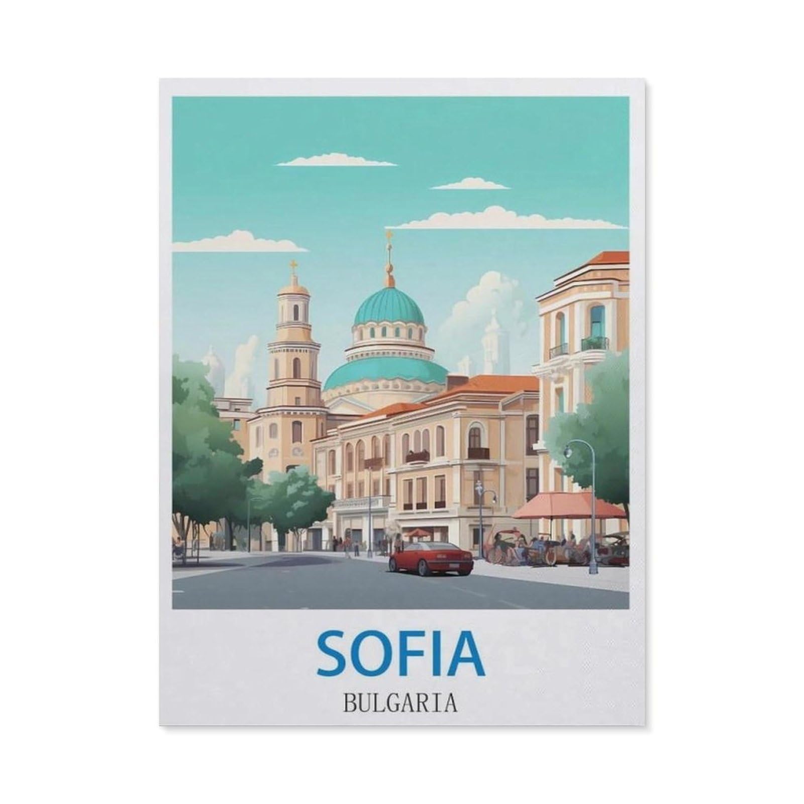 BEAYODKP DIY 5D Diamond Painting，Sofia Bulgaria，Round Diamond, Used for Room Decoration（40 x 50 cm/15.74 x 19.68 inches）-CK53