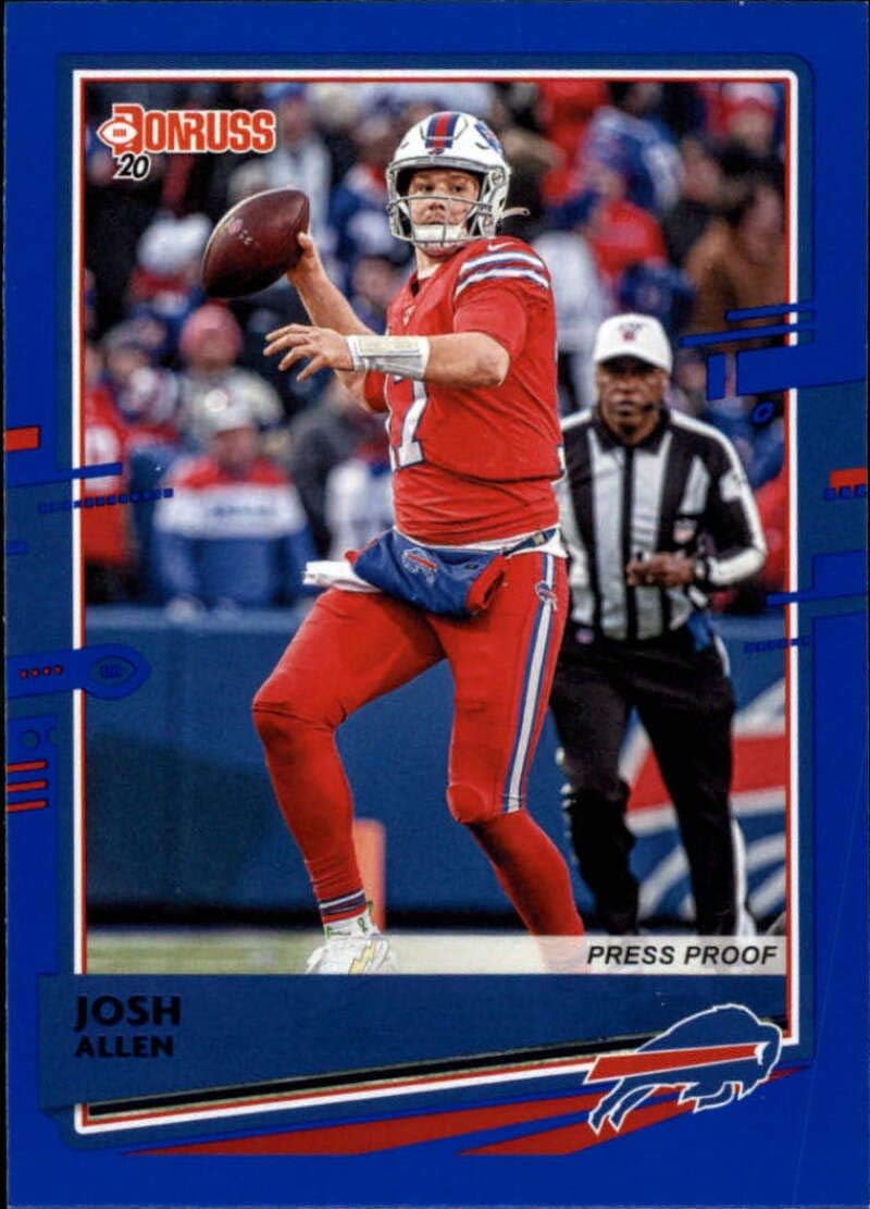 2020 Donruss Football Press Proof Blue #40 Josh Allen Buffalo Bills Official Panini America NFL Retail Exclusive Trading Card